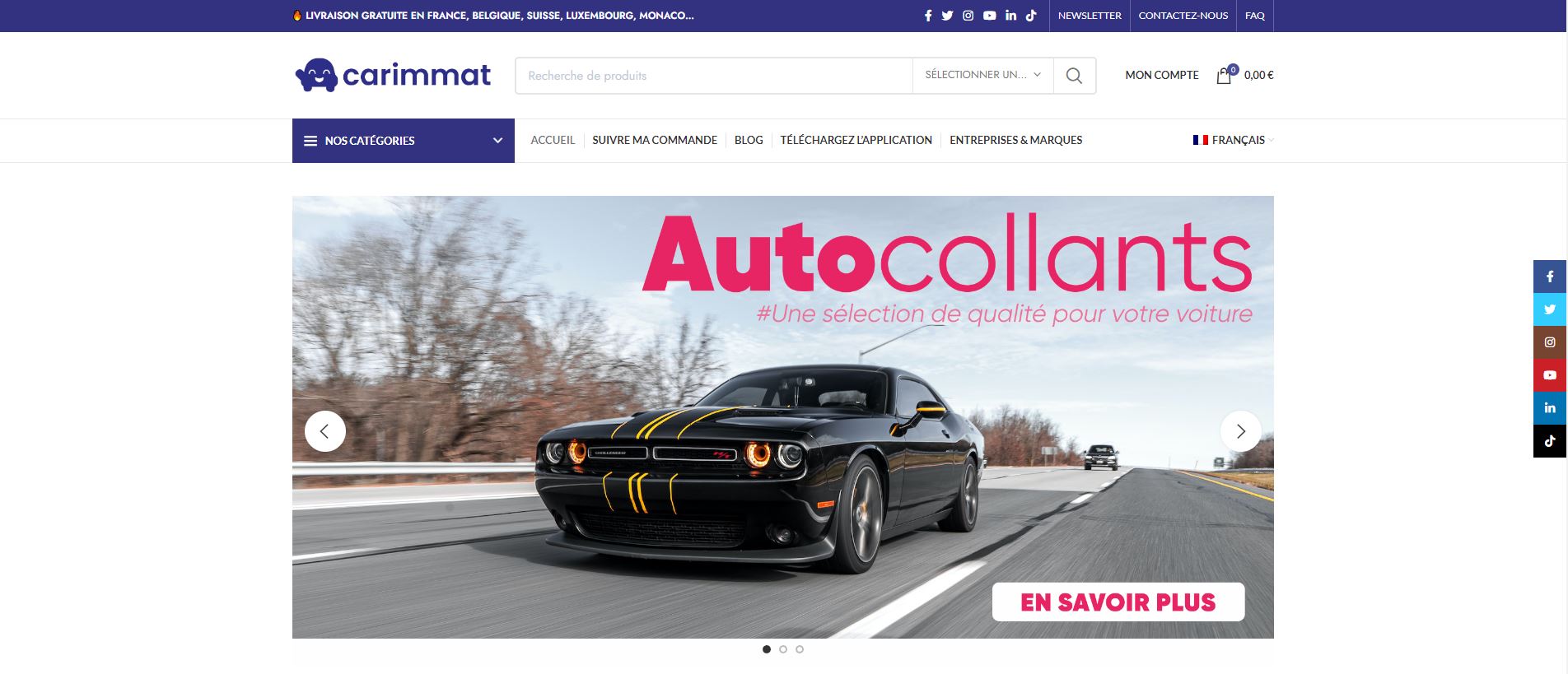 Online-Shop auf Carimmat - Zubehör für Ihr Auto